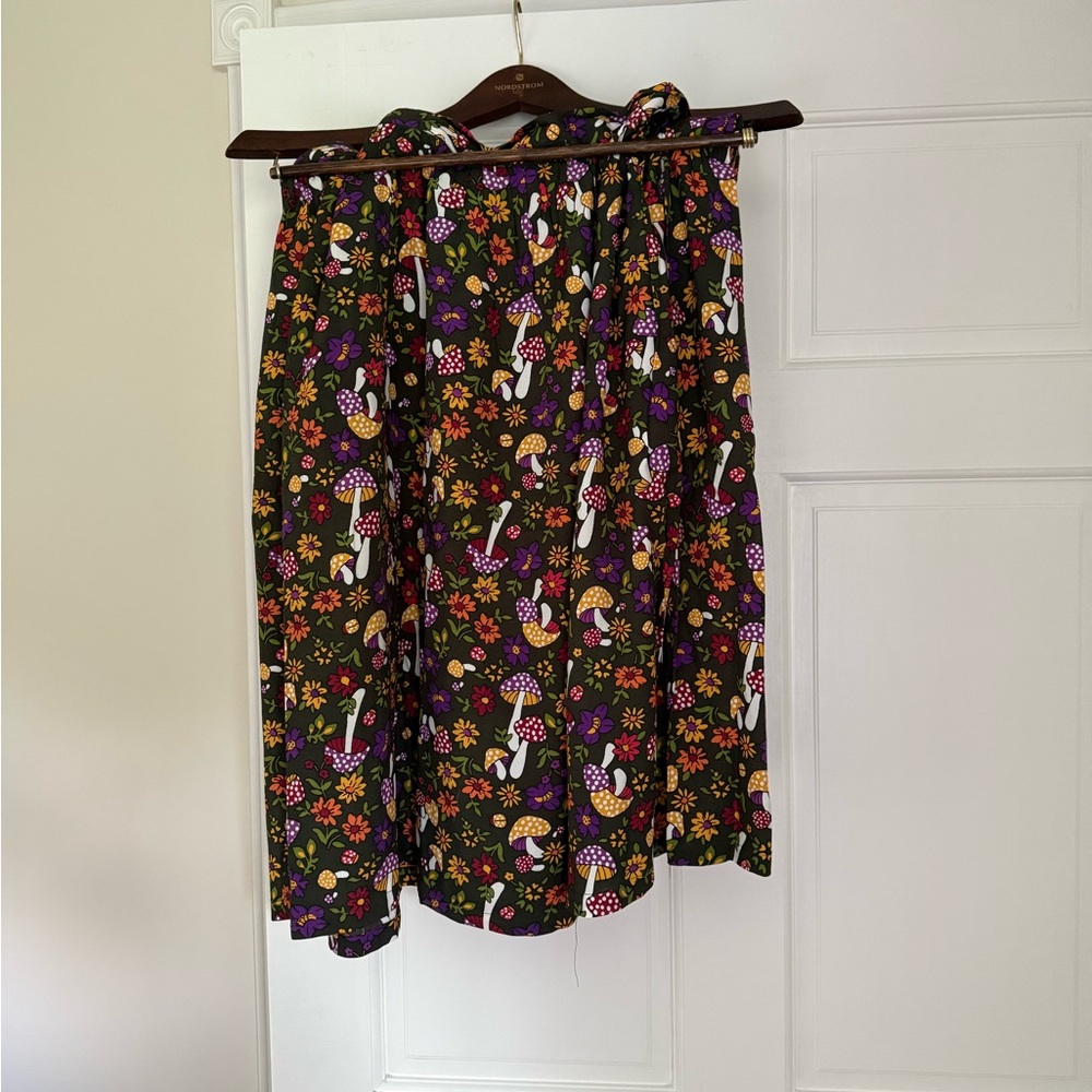 Floral Black Skirt